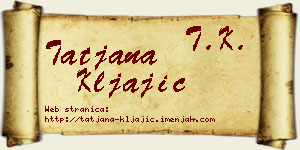 Tatjana Kljajić vizit kartica
